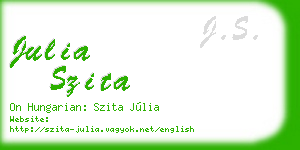 julia szita business card